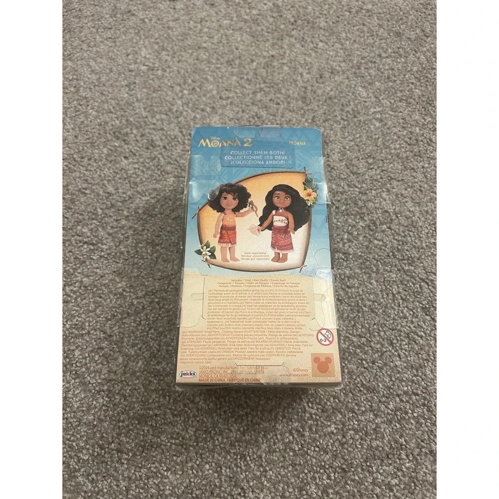 Jakks Moana 2 Petite Doll Kids‎ OS Brown New Disney Movie Figure Conch Shell
